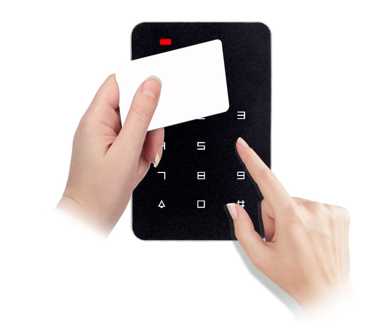 Control de acceso autónomo para interior Acceso por teclado y EM RFID