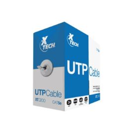 Xtech – Cable al por mayor – RJ-45 (M) a RJ-45 (M) – 305 m – UTP – CAT 5e – gris