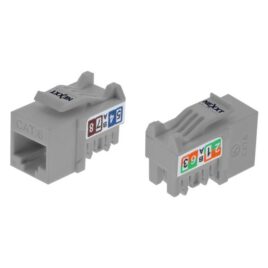 Nexxt Solutions Infrastructure – Keystone Jack – Category 6 – Cat6 Unshd KJ Grey