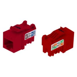 Nexxt Solutions Infrastructure – Keystone Jack – Category 6 – Cat6 Unshd KJ Red