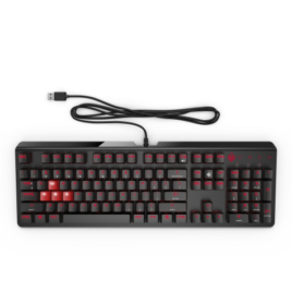 HP – Keyboard – Wired – Spanish – USB – Ergonomic Design – All black