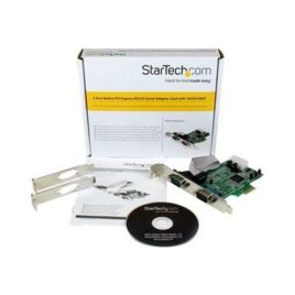 StarTech.com Tarjeta Adaptadora PCI Express PCIe de 2 Puertos Serial RS232 DB9 UART 16550