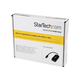 StarTech.com Adaptador Tarjeta de Red NIC Externa USB 3.0 1 Puerto Gigabit Ethernet RJ45 y 1 Puerto
