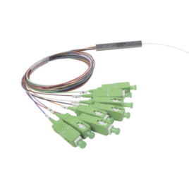 Splitter (Divisor Óptico) tipo PLC, de 1×8, conectores SC/APC de salida
