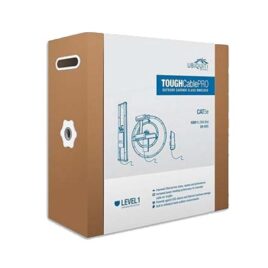 Bobina de cable de 305 metros, Cat5e exterior blindado color negro