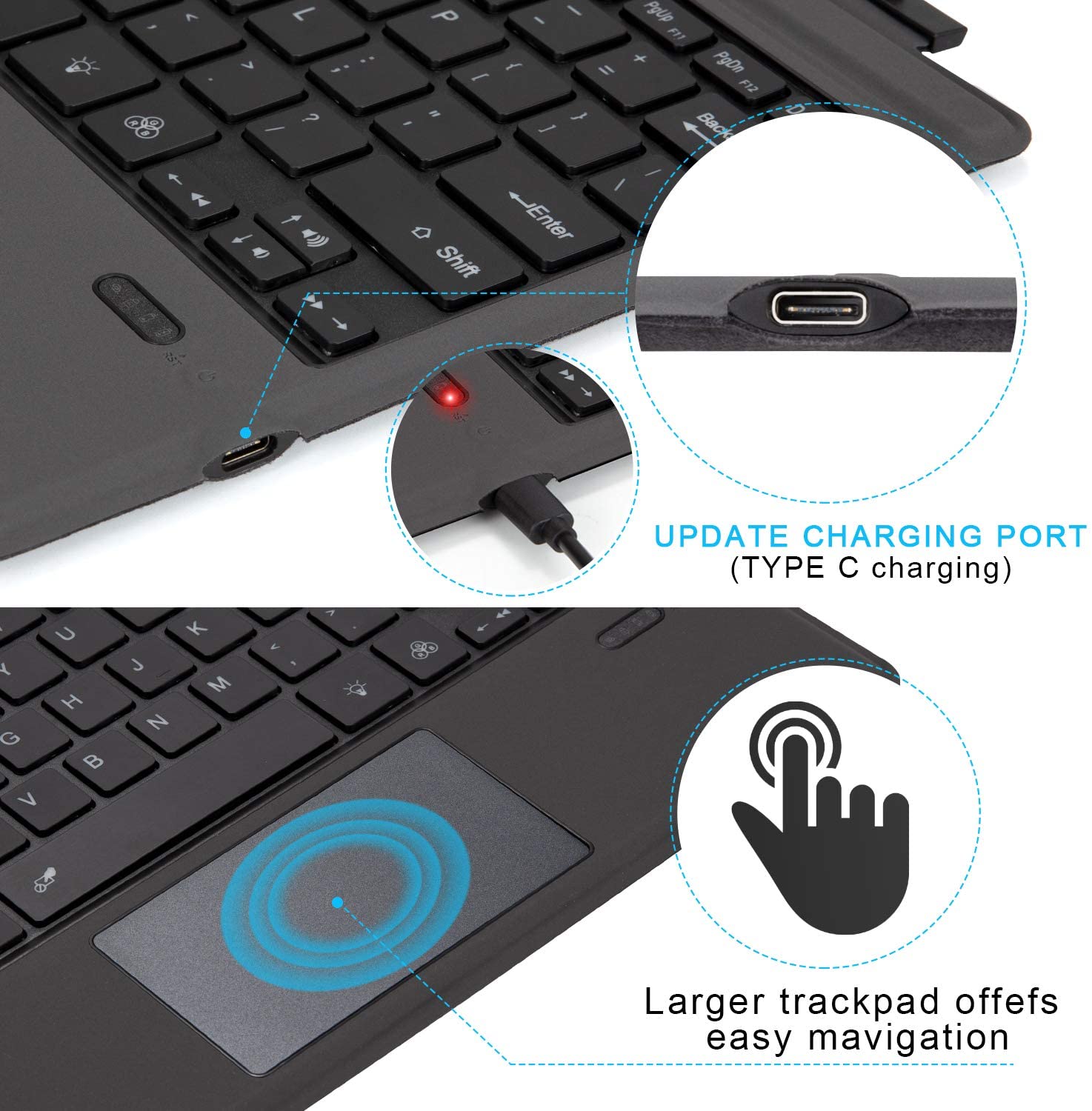Compre Teclado Surface Pro 8 Teclado Bluetooth Con Panel Táctil