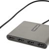 StarTech. com Adaptador USB C a 4 HDMI - Video externo y tarjeta gráfica - Adaptador de pantalla USB tipo C a Quad HDMI Dongle - 1080p 60Hz - Convertidor de video de múltiples monitores - Solo Windows (USBC2HD4)