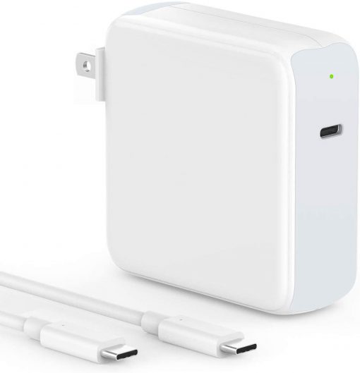 Cargador USB C de 96 W para MacBook Pro 16, 15, 14, 13 pulgadas 2021, 2020, 2019, 2018, nuevo MacBook Air, iPad Pro, USBC, tipo C Thunderbolt adaptador de corriente para portátil, LED, cable de carga USB C a C de 6.6 pies 5A