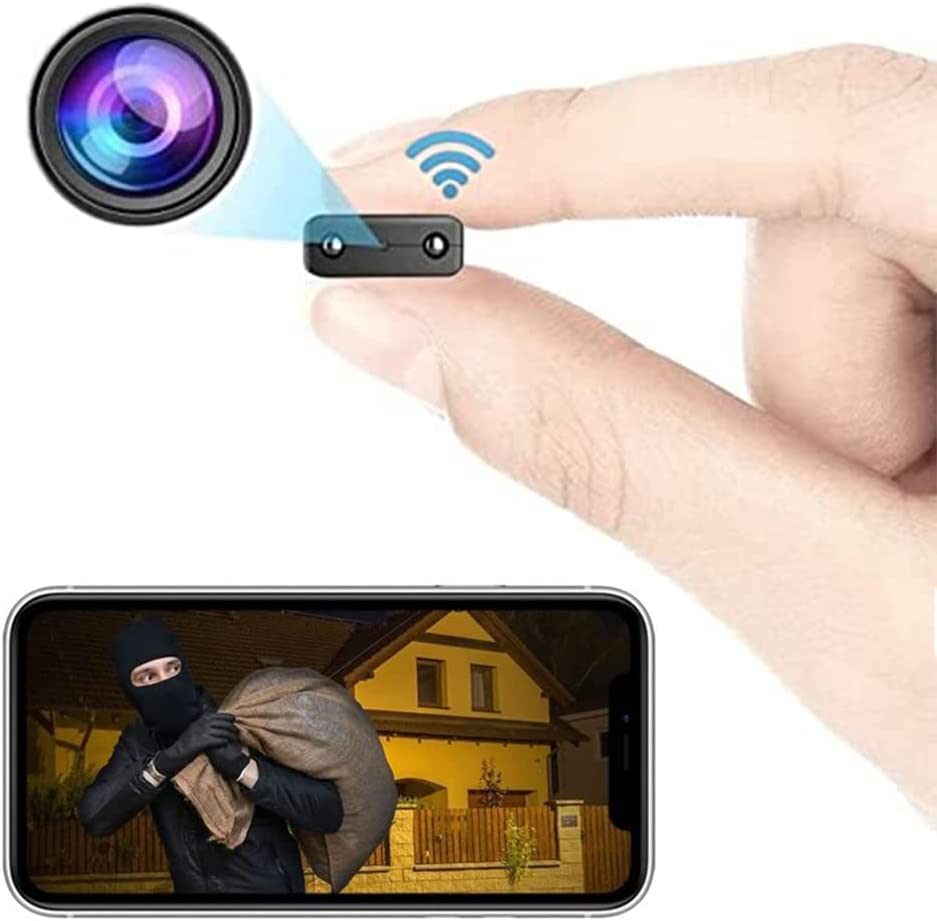 Mini cámara espía oculta, Full HD 1080P portátil micro cámara espía  vigilancia con visión nocturna, sensor de movimiento, vista remota