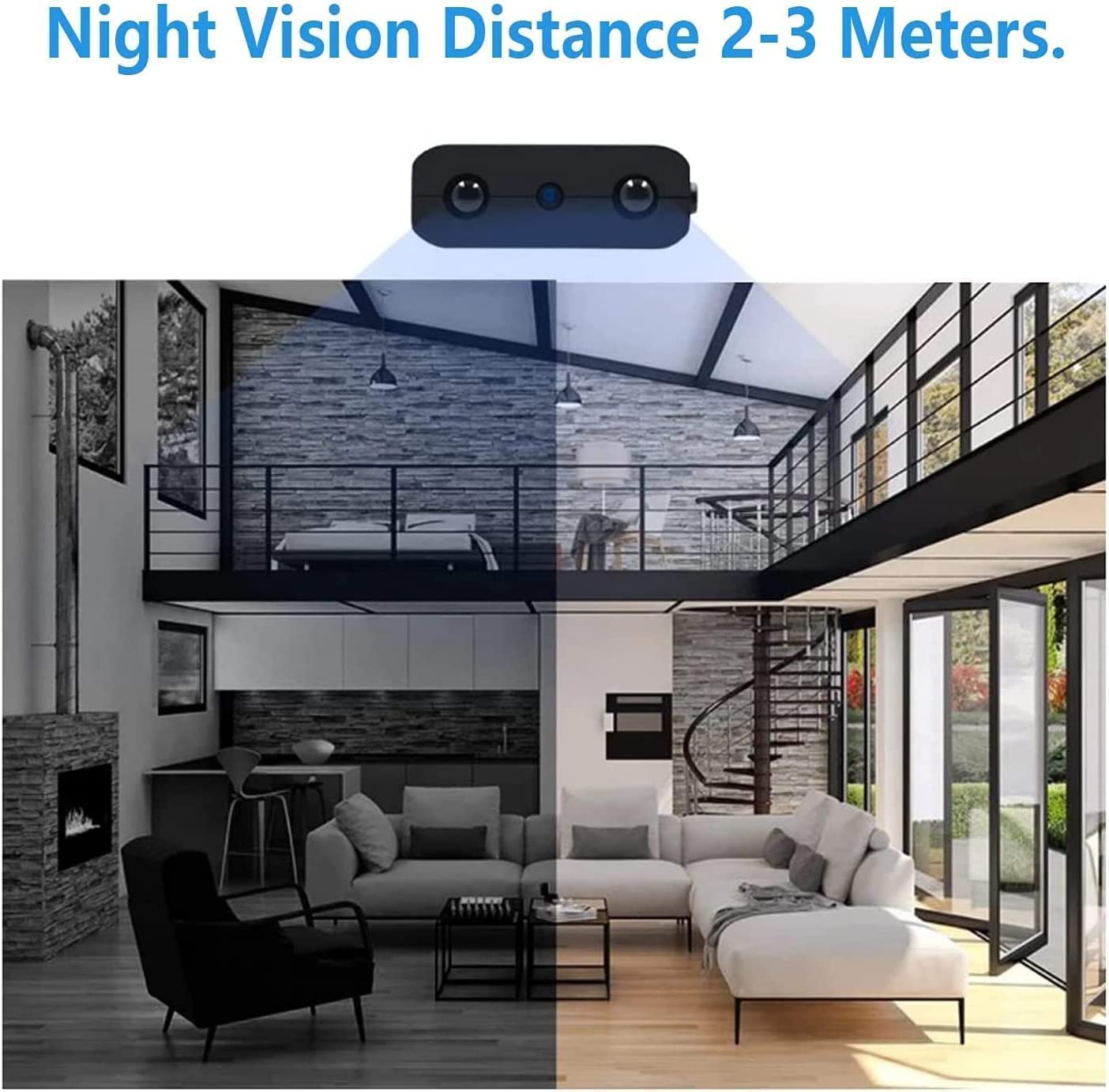 Cámara inalámbrica Mini cámara espía oculta portátil pequeña  Características con cámara Body Pet HD 1080P, visión nocturna y detección  de movimiento para el hogar y la oficina al aire libre.