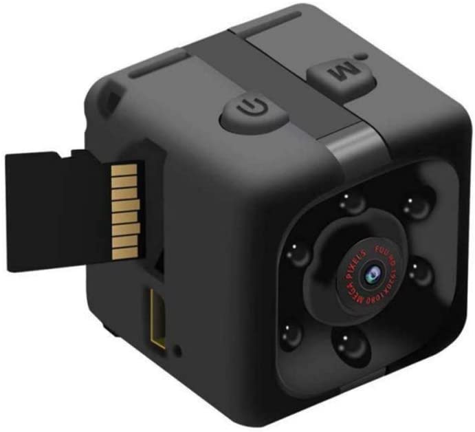 Mini cámara espía con audio y video Cámara oculta 1080P - Cámara portátil pequeña HD niñera - Mini espías con visión nocturna y de movimiento, cámaras de seguridad pequeñas