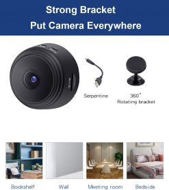 Mini cámara espía oculta, no necesita WiFi, cámara de niñera  Full HD 1080P, cámara oculta, mini cámara espía, visión nocturna, detección  de movimiento, instantánea, cámara pequeña para el hogar, : Electrónica