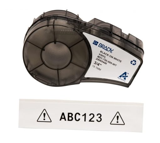 Brady Authentic (M21-250-595-WT) Etiqueta de vinilo para todo tipo de clima: para etiquetar o rotular en interiores o exteriores, para laboratorio o para etiquetado de maquinaria o dispositivos