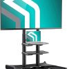 Soporte de TV Móvil ONKRON con Ruedas para Pantallas de 50" a 86", Altura Ajustable, Hasta 200 lb, VESA Máx. 800x500 – Carrito Rodante Portátil para Televisores