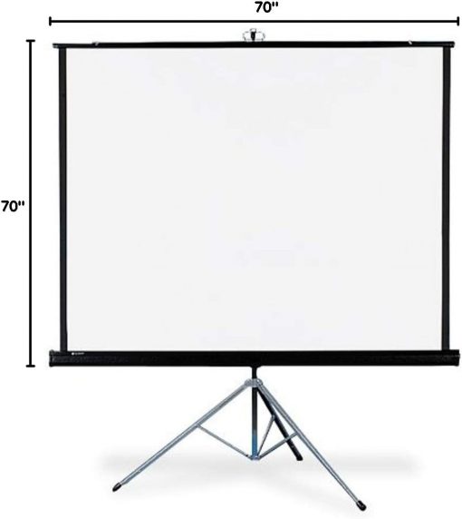 Pantalla de proyección de trípode portátil, 70" x 70", de alta resolución, superficie mate (570S) - Imagen 2