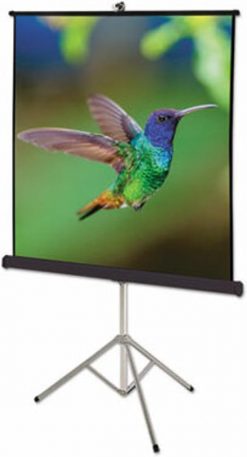 Pantalla de proyección de trípode portátil, 70" x 70", de alta resolución, superficie mate (570S)