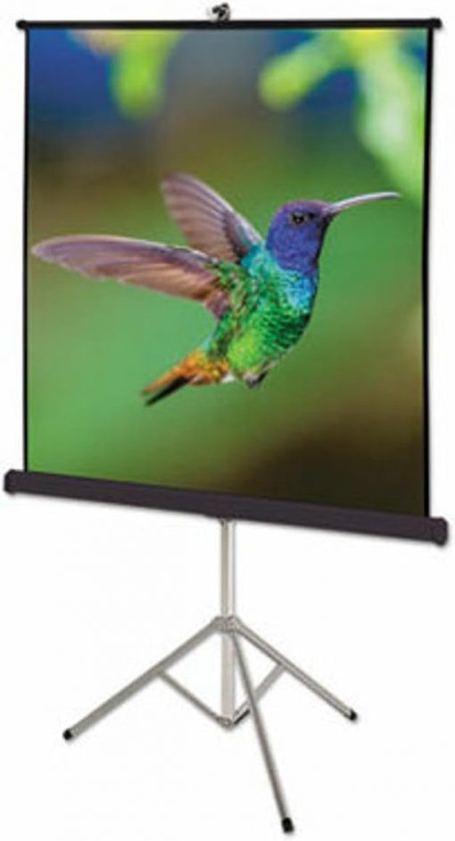 Pantalla de proyección de trípode portátil, 70" x 70", de alta resolución, superficie mate (570S)