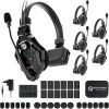 Hollyland Solidcom C1-6S Sistema de intercomunicación DECT inalámbrico dúplex completo con 6 auriculares (1,9 GHz)