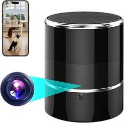 Cámara Oculta WiFi 1080P en Altavoz Bluetooth – Seguridad Discreta con Visión de 240°, Detección de Movimiento y Control por App para Hogar u Oficina