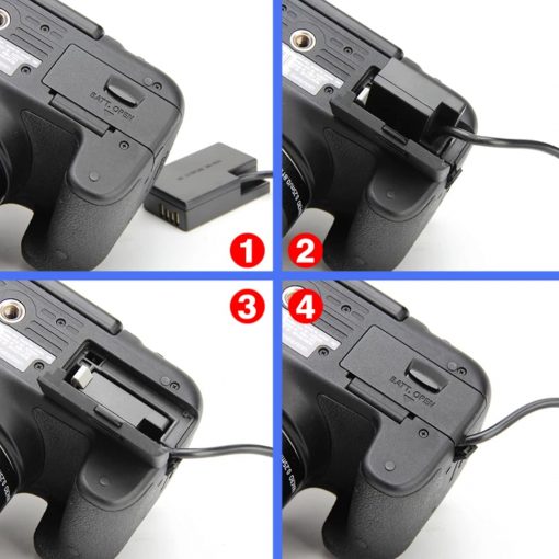 ACK-E18 Adaptador de corriente alterna y acoplador DR-E18 DC LP-E17 Kit de batería ficticia para Canon EOS SL2, SL3, T6i, T6s, T7i, T8i cámara réflex digital - Imagen 5