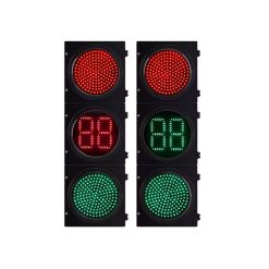 Semáforo LED de 300 mm con Contador Numérico – 3 Secciones (Rojo / Contador / Verde)