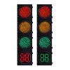 Semáforo LED de 300 mm con Contador Bicolor – 4 Secciones (Rojo / Amarillo / Verde / Display Numérico)