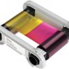 Evolis R6F003AAA Cinta de color de 6 paneles, Ymcko-K, 200 impresiones/rollo