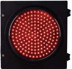 JD200-3-ZGSM-1 (Semáforo LED de 200 mm – 1 Sección – Rojo, Verde o Amarillo)
