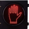 Semáforo LED Peatonal 300 mm – 1 Sección – Muñeco Rojo Estático con Símbolo de Espera – RX300-3-ZGSM-1-RS