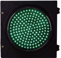 FX300-3-ZGSM-1 (Semáforo LED de 300 mm – 1 Sección – Rojo, Verde o Amarillo)