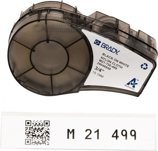 Cinta de Nailon Brady M21-750-499 – 16” de Largo x 0.75” de Ancho – Impresión Negro sobre Blanco