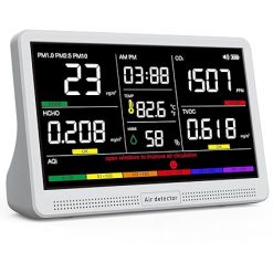 Monitor de Calidad del Aire Interior 16 en 1 YNAK con Pantalla de 7" | Detección en Tiempo Real y 7 Alertas AQI