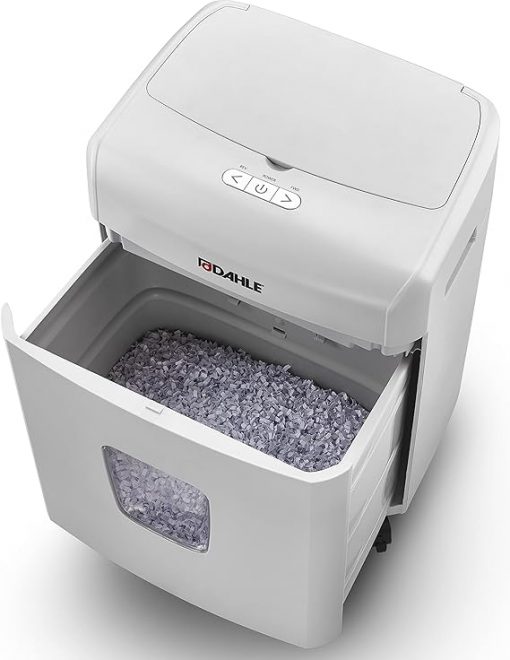 Dahle ShredMATIC SM 90 – Trituradora de Papel Automática, Corte Cruzado, Bandeja de 90 Hojas, Ingeniería Alemana, Anti-atascos, Sin Aceite, Tecnología SmartPower - Imagen 3