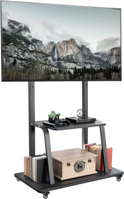 Soporte de TV móvil resistente para pantallas de 42 a 100 pulgadas de hasta 330 libras, Max 800x600 VESA