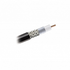 Coaxial cable with 90% shielding, RoHS certification, aluminum-coated copper conductor, 50 Ohms, 1640 ft reel.