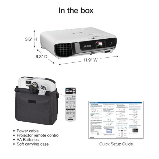 Proyector EPSON Pro EX7280 3LCD, 4.000 Lumenes, Resolución WXGA, conexión Incluye VGA, RCA, USB y HDMI - Imagen 2