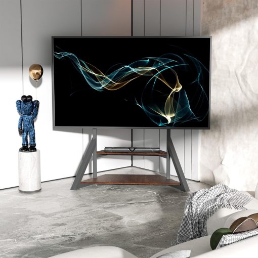 Soporte de Suelo Grande para TV Móvil con Ruedas, Compatible con Pantallas de 65", 75", 77", 85", 86", 90" y 100", Carrito de Montaje de TV Rodante - Imagen 2