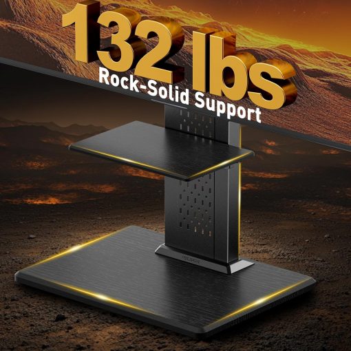 Soporte de Piso para Televisor | Compatible con TVs de 32” a 86” | Estructura Estable con Panel Decorativo y Ajuste de Altura en 6 Niveles | Soporta hasta 60 kg - Imagen 5