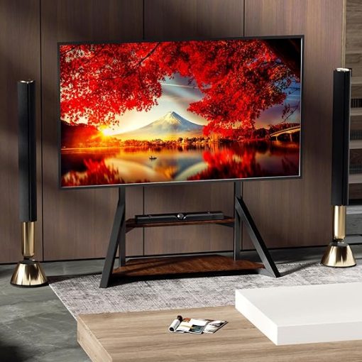 Soporte de Suelo Grande para TV Móvil con Ruedas, Compatible con Pantallas de 65", 75", 77", 85", 86", 90" y 100", Carrito de Montaje de TV Rodante - Imagen 3