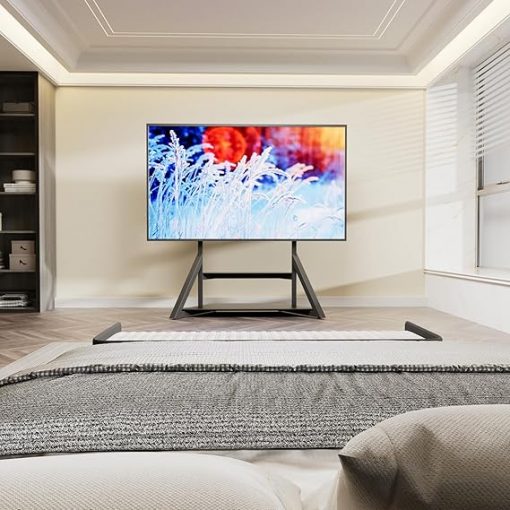 Soporte de Suelo Grande para TV Móvil con Ruedas, Compatible con Pantallas de 65", 75", 77", 85", 86", 90" y 100", Carrito de Montaje de TV Rodante - Imagen 5
