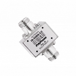 Protector coaxial RF de CC para 125-1000 MHz con conectores de ceja lateral y N hembra en ambos lados