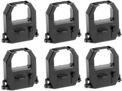 Paquete de 6 cintas de repuesto negras para relojes Amano PIX y TCX (modelos 10, 11, 15, 20, 21, 22, 25, 28, 35, 45, 55, 75, 85, 88, 90, 95, 200, 3000, 4000)