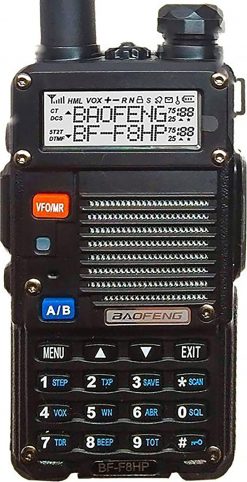 Radio bidireccional BaoFeng BF-F8HP de doble banda (VHF/UHF) 8 W – Versión UV-5R 3ra generación