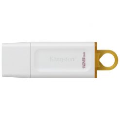 Kingston - USB flash drive - 128 GB - USB 3.0 - Plastic White-Yellow
