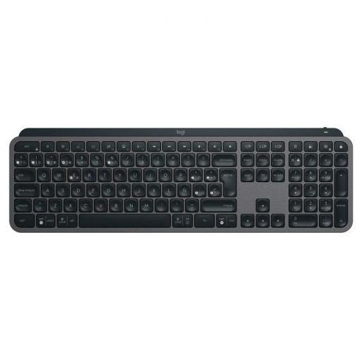 Logitech Grey Text Logitech - MX Keys S - Teclado - Wireless - Space gray | FSCompras