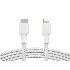 Belkin BoostCharge - Cable Lightning - 24 pin USB-C macho a Lightning macho - 1 m - blanco