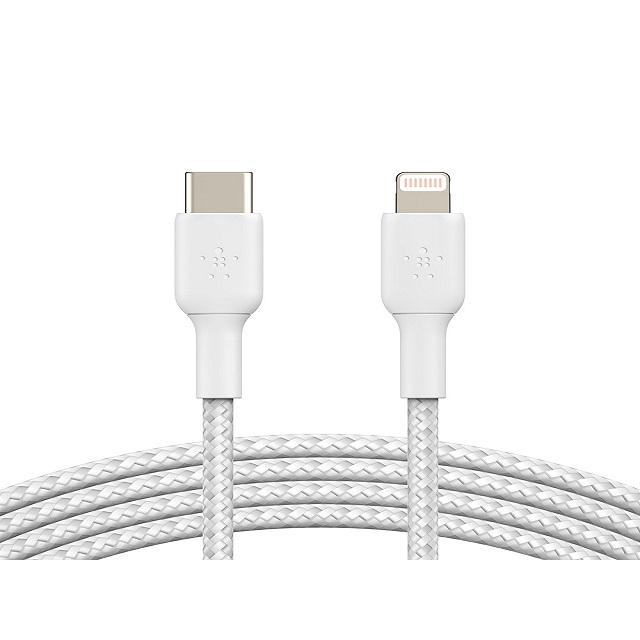 Belkin BoostCharge - Cable Lightning - 24 pin USB-C macho a Lightning macho - 1 m - blanco