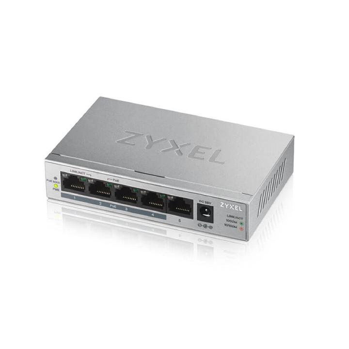 Zyxel GS1005HP - Conmutador - 4 x 10/100/1000 (PoE+) + 1 x 10/100/1000 - Imagen 3