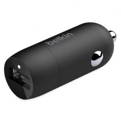 Belkin - Adaptador de corriente para el coche - 20 vatios - Fast Charge (24 pin USB-C) - negro