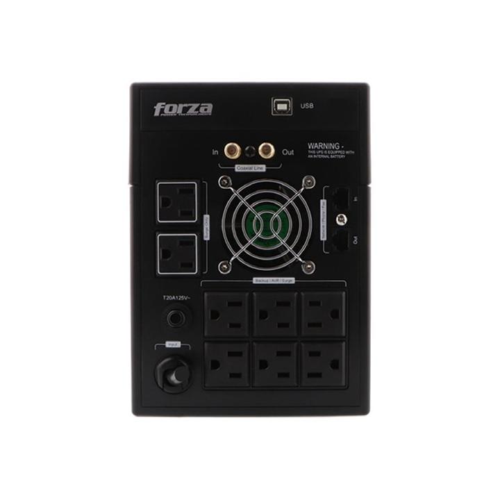 Forza FX Series FX-1500LCD - UPS - CA 110/120 V - 840 vatios - 1500 VA - 9 Ah - USB - Imagen 6